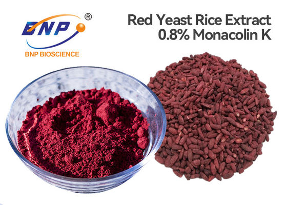 बीएनपी लाल खमीर चावल का आटा मोनस्कस पुरपुरियस मोनाकोलिन के 0.8%