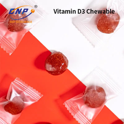 प्राकृतिक स्वाद पूरक विटामिन डी3 चबाने योग्य कैल्शियम चिपचिपा कैंडी