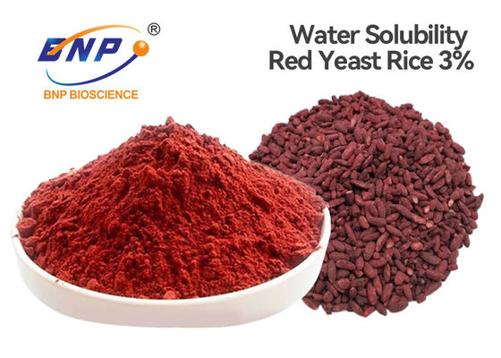ललित लाल खमीर चावल निकालने पाउडर 3% मोनाकोलिन-के जल घुलनशीलता
